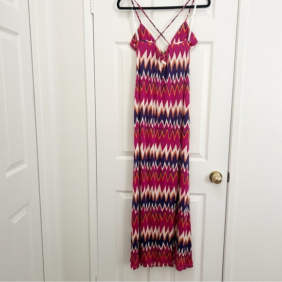 JB by Julie Brown Zigzag Maxi Dress - Pink and Cream - Picture 5 of 9
